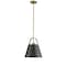 Z-Lite Z-Studio 1 Light Pendant, Matte Black & Heritage Brass 726P-MB+HBR - alternate 7